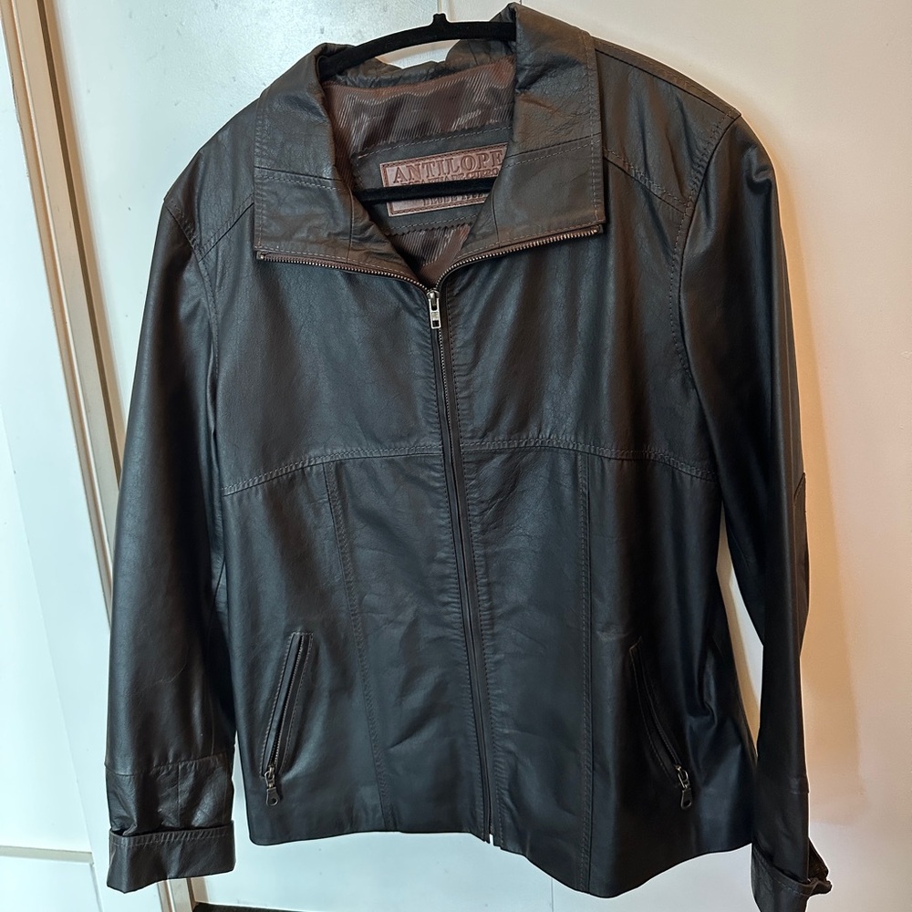 Brown Leather Jacket - Real leather